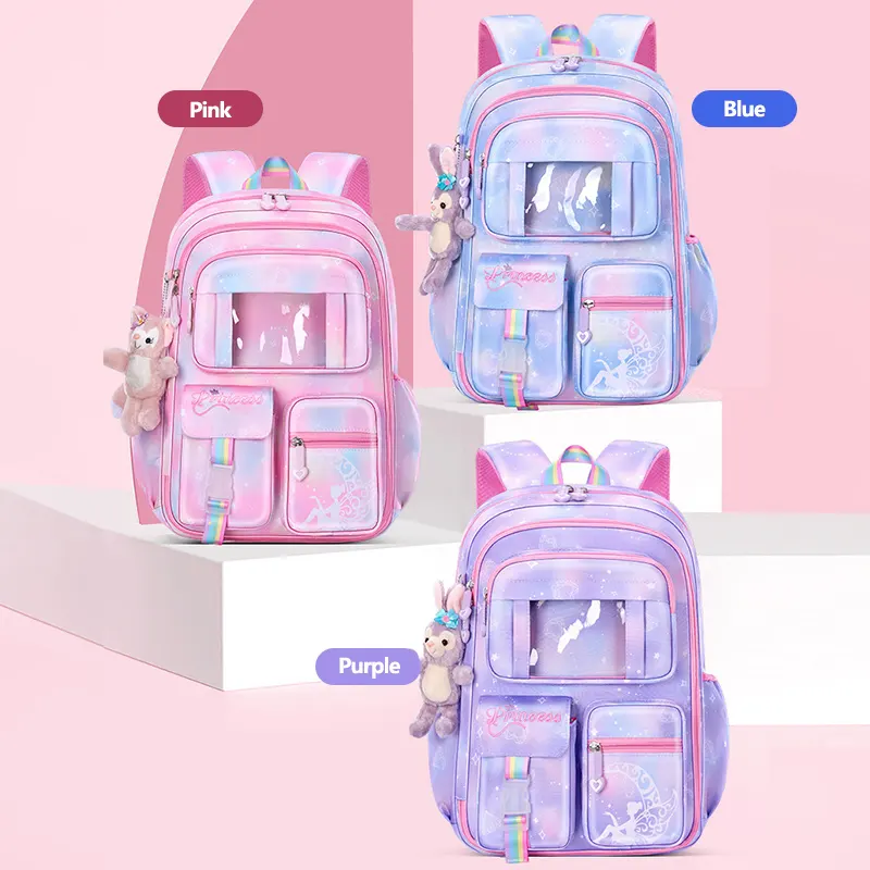 Mochila Escolar Princesa Impermeable - Ninas - Tallas S y L