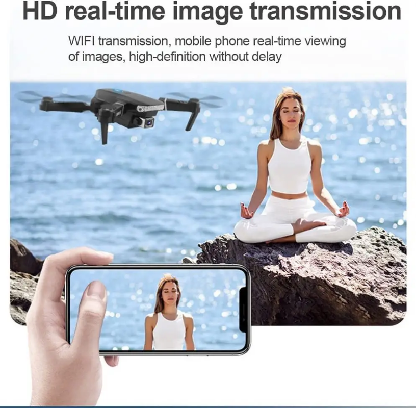 Dron E88 Pro 4K Dual Camera - Plegable con Control Remoto