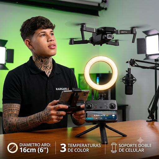 Dron E88 Pro 4K Dual Camera - Plegable con Control Remoto