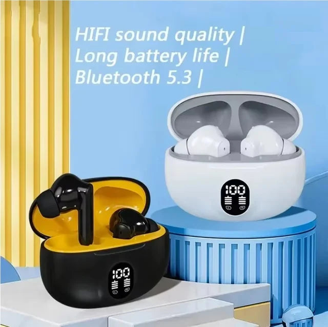 Audífonos Inalámbricos Airbuds BT 5.4 — Sonido Bass y Pantalla Digital