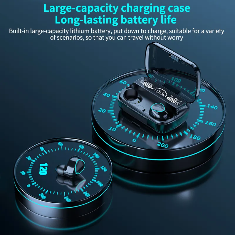 Audífonos Inalámbricos M10 TWS — Batería Larga Duración y Power Bank