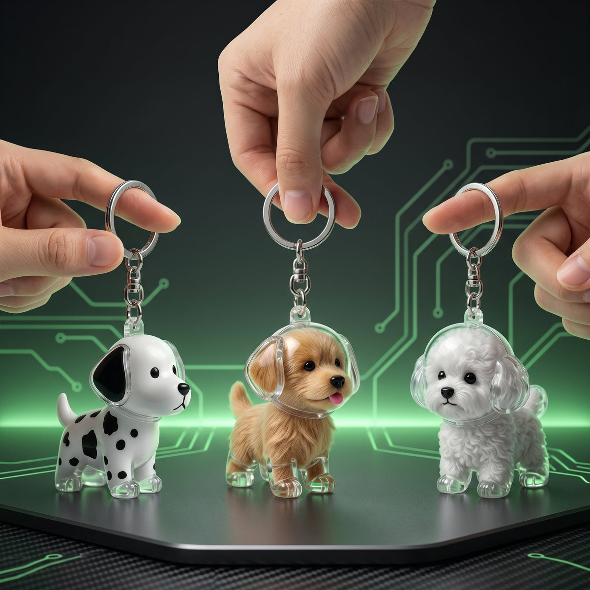 Llaveros Capsula Coleccionables de Mascotas