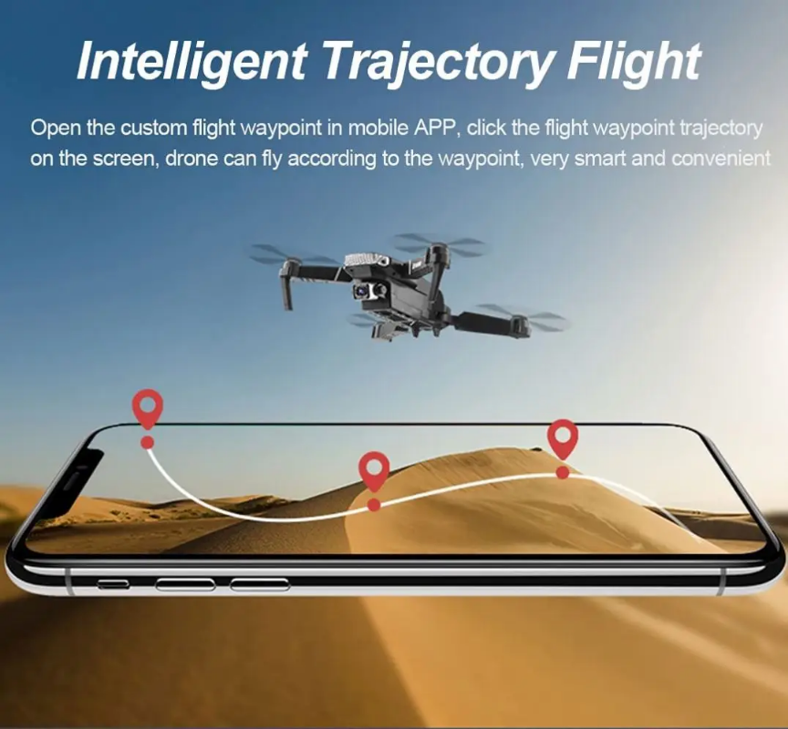 Dron E88 Pro 4K Dual Camera - Plegable con Control Remoto