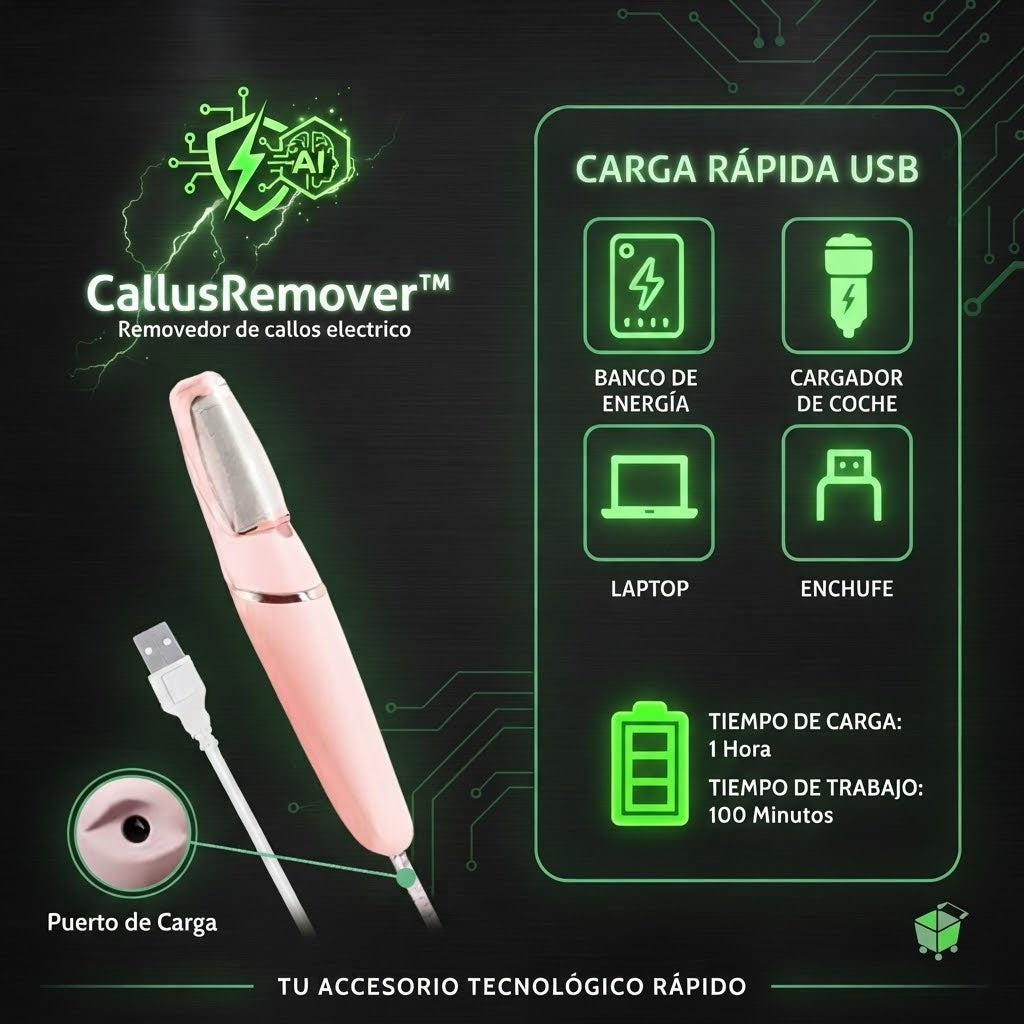 Removedor Eléctrico Callos Recargable