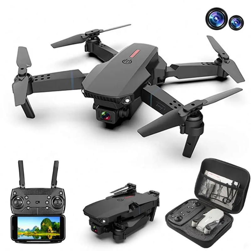 Dron E88 Pro 4K Dual Camera - Plegable con Control Remoto