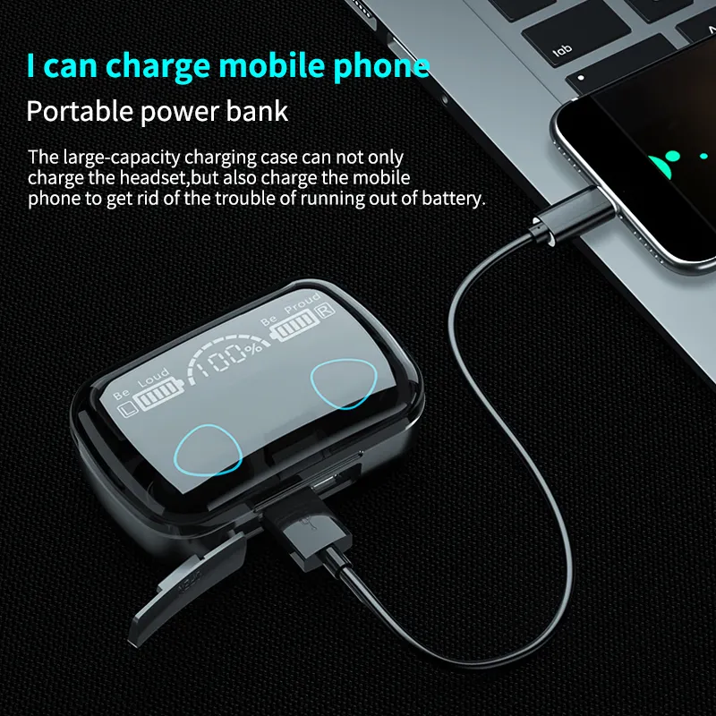Audífonos Inalámbricos M10 TWS — Batería Larga Duración y Power Bank